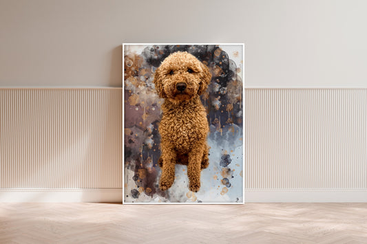 Tierportrait im Wasserfarben-stil.