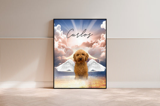 Tierportrait im himmlischen Engel-Stil