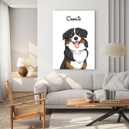 Tierportrait im Cartoon-Design